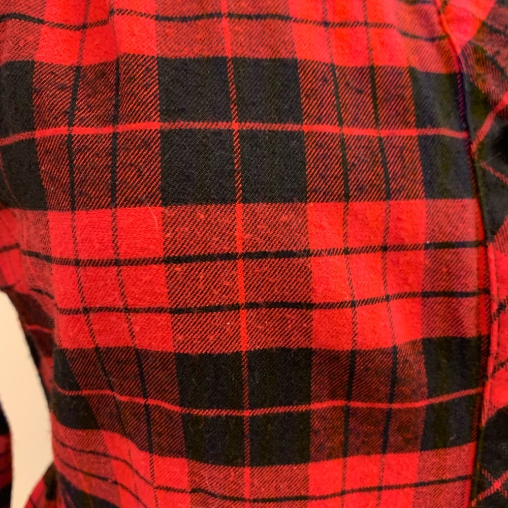 ⭐️Red Plaid Button Down Shirt by Allegra K SZ Med.⭐️ - Picture 4 of 8